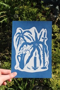 Image 2 of "Candlestick Still Life" cyanotype