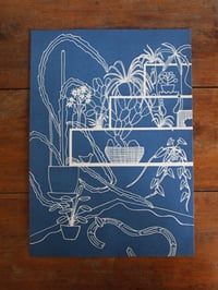 Image 4 of "Elevated Shelves" cyanotype