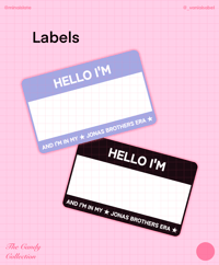 [STICKERS] Jonas Brothers Era Label