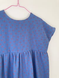 Image 4 of Garden Dress- blue cross gauze