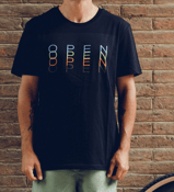 Image of OPEN Unisex 80’s Repeat Logo T-Shirt 