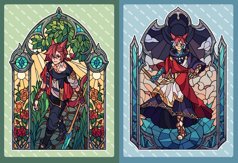 Image of Pre-Order FF14 Stained Glass