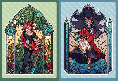 Image of Pre-Order FF14 Stained Glass