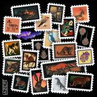 Image 1 of Stamp-Style Mini Stickers