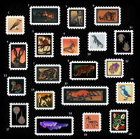 Image 2 of Stamp-Style Mini Stickers