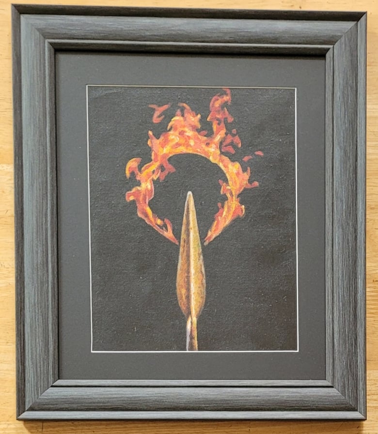 Image of Fuil Arsa( Lugh's Spear) Original painting.