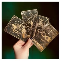 Image 1 of 🟢 STOCK 🟢 Carte De Tarot Or Et Noir - ✨DIVINATION✨