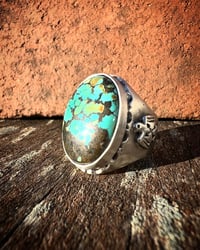 Image 1 of WL&A Handmade Black Jack Thunderbird  Signet Ring - Size 10