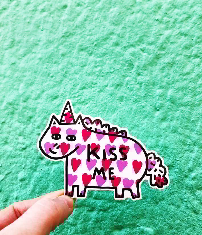 Image of Kiss Me Vinyl Sticker