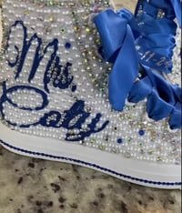 Image 3 of High Top Bridal Converse 11