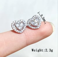 Image 2 of Heart Halo Studs
