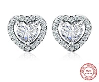 Image 3 of Heart Halo Studs