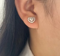 Image 4 of Heart Halo Studs