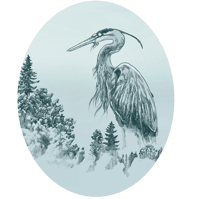 Image 1 of Great Heron Sticker - Holographic