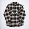 #108 BWS-04 SCOUT OVERSHIRT 9.5 oz. grey ombre check flannel (size M)