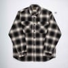 #107 BWS-04 SCOUT OVERSHIRT 9.5 oz. grey ombre check flannel (size XL)