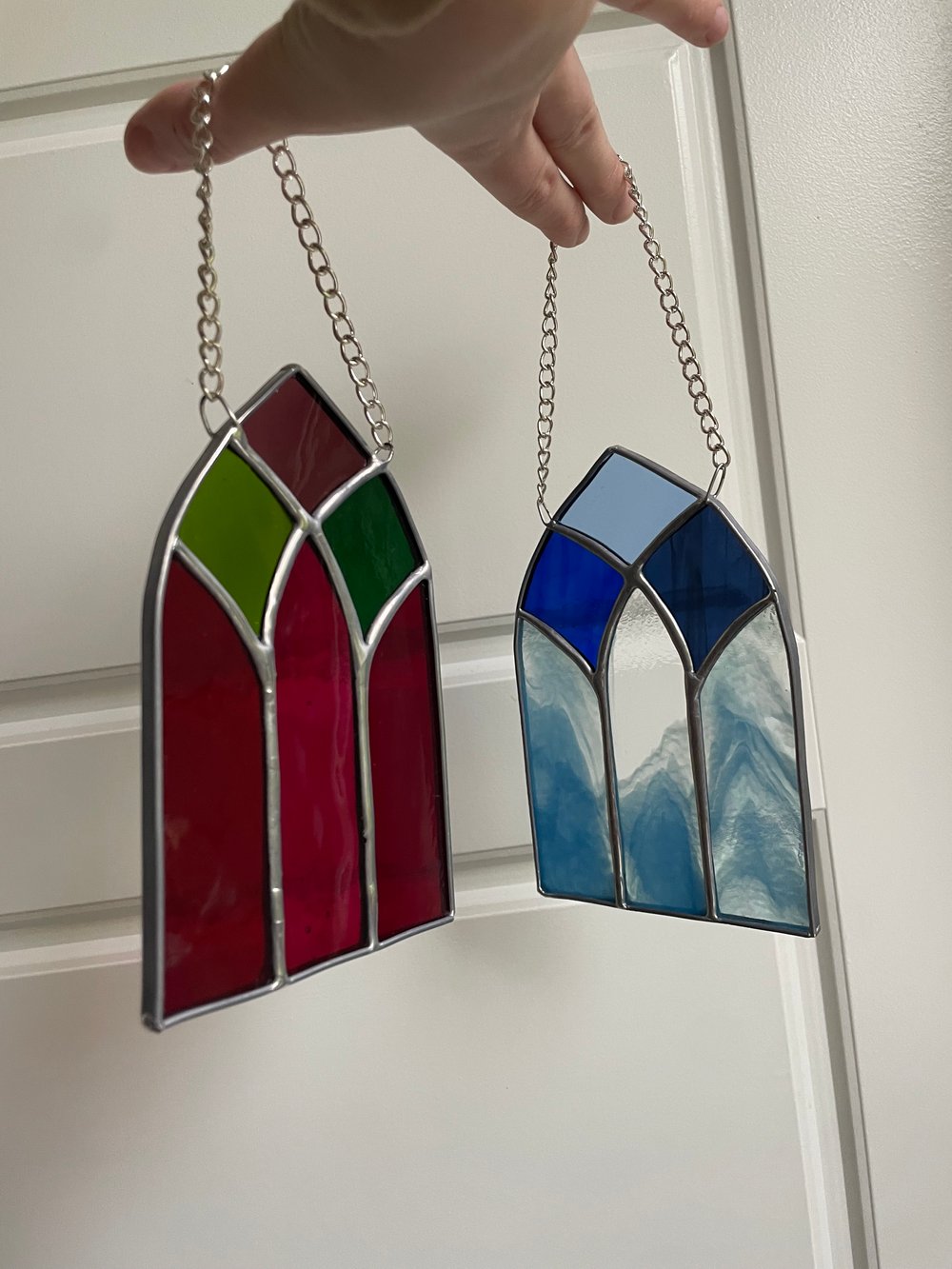 Image of Hot Pink & Green Gothic Window