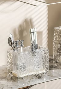 Image 3 of Utensil  White & Transparent Acrylic Water holder