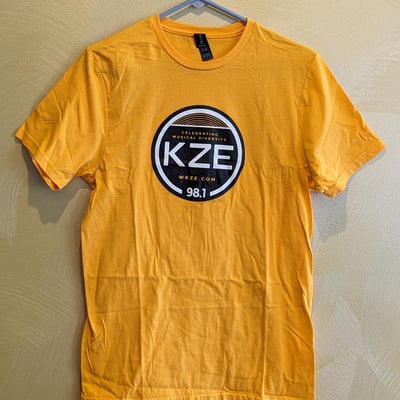 Image of T-shirt: Yellow with logo with white lettering