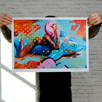 Image 2 of Limited Edition "SHARK GIRL!" Lithograph Print