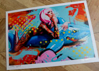 Image 5 of Limited Edition "SHARK GIRL!" Lithograph Print