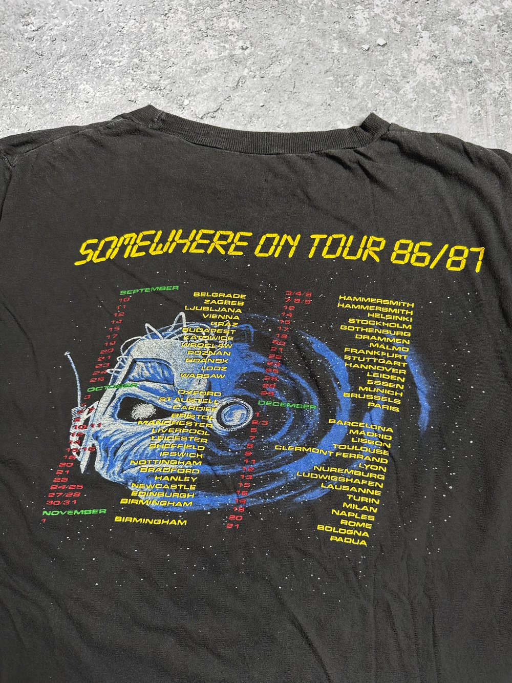 Iron Maiden 1986 ‘Somwhere On Tour’ T-Shirt