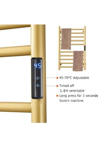 Image 2 of Gold Heated Towel Warmer