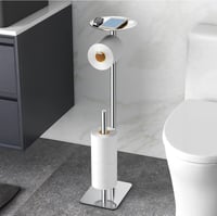 Image 2 of Toilet Paper Holder Stand for Bathroom 