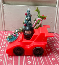 Fun Vintage Fisher-Price Little People Christmas Race Car