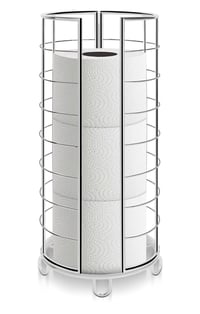Image 2 of Toilet Paper Organizer Stand, Free Standing 3 Rolls Tissue
