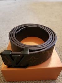 Image 3 of LV Belt Brown/Black Buckle