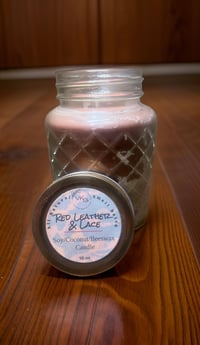 Image 2 of Natural Candle -Red Leather & Lace Soy blend