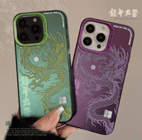 Electroplated Chinese dragon iPhone case