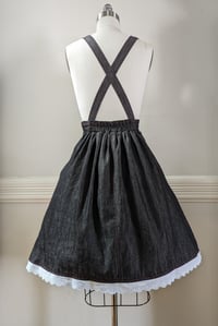 Image 3 of Sudi x TBR: Go Away! Denim Suspender Skirt