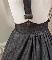 Image 4 of Sudi x TBR: Go Away! Denim Suspender Skirt