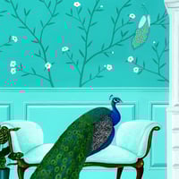 Image 2 of “Teal Peacock Room” Print