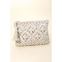 Image 2 of Crochet Tassel Clutch 