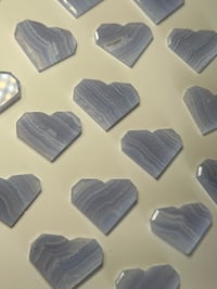 Image 2 of FLAT BLUE LACE AGATE HEARTS