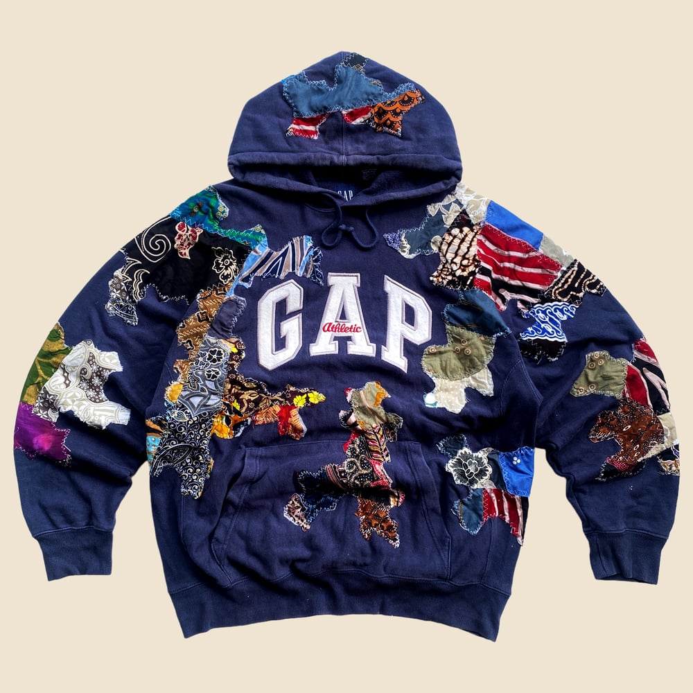 REWORKED GAP BATIK PATCHWORK HOODIE SIZE M/L