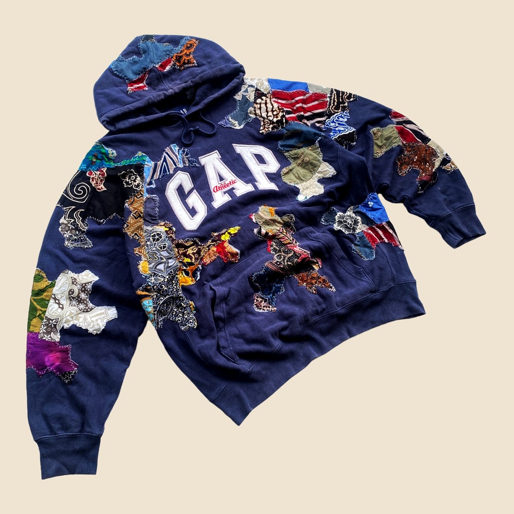 REWORKED GAP BATIK PATCHWORK HOODIE SIZE M/L