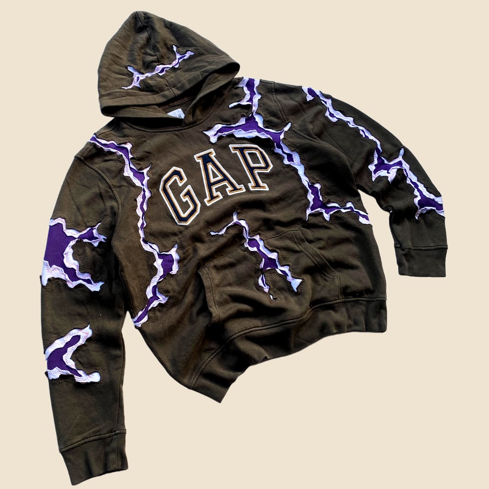 REWORKED GAP CRACKY HOODIE SIZE L