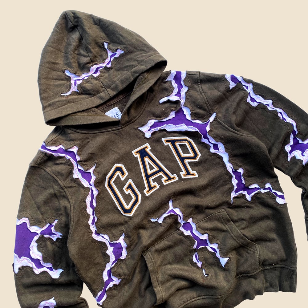 REWORKED GAP CRACKY HOODIE SIZE L