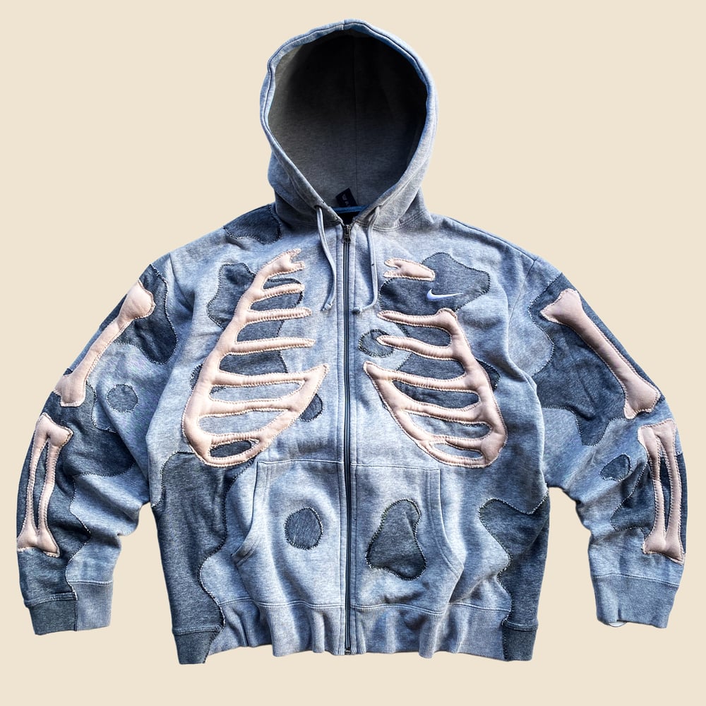 REWORKED NIKE FLOW 3D PUFF SKELETON ZIPHOODIE SIZE XL