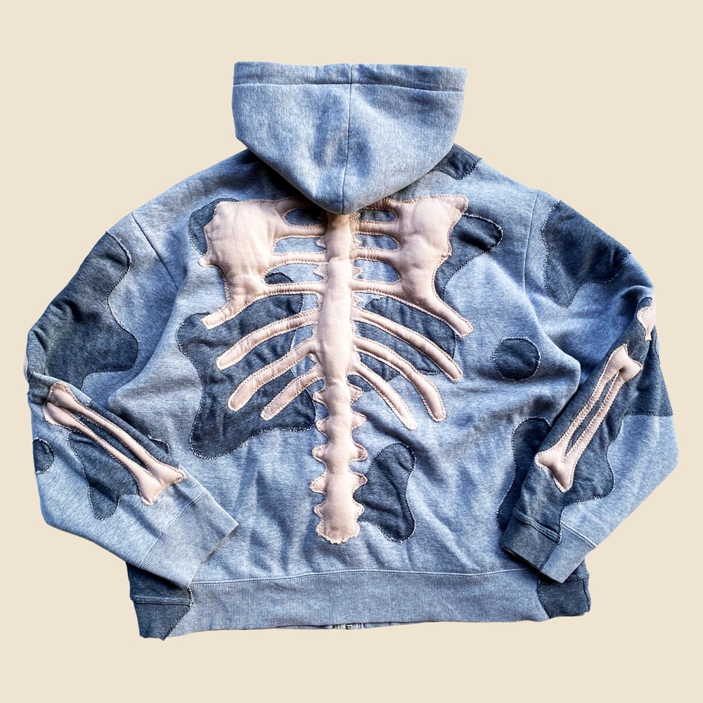 REWORKED NIKE FLOW 3D PUFF SKELETON ZIPHOODIE SIZE XL