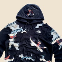 Image 3 of REWORKED TNF KNIT CRACKY HOODIE SIZE XL