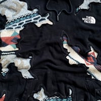 Image 5 of REWORKED TNF KNIT CRACKY HOODIE SIZE XL