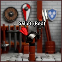 Image 3 of Sallet Helmet (With Plume) - LoongBrick