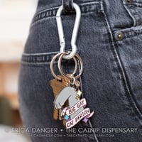 Big Gay Cat Person Keychain