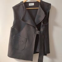 Image 3 of KylieJane Wrap vest -m/l black wool