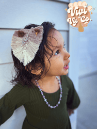 Image 2 of Tan Ombre Feather Macrame w/ Snake Charm